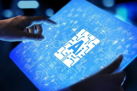 AI, Machine learning, Big data analysis and automation technology in business Stock Photos