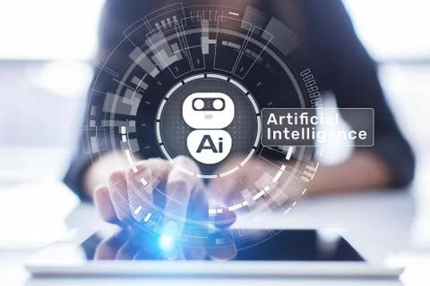 AI, Machine learning, Big data analysis and automation technology in business Stock Photos