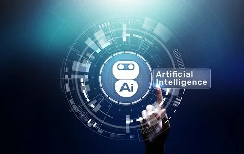 AI, Machine learning, Big data analysis and automation technology in business Stock Photos