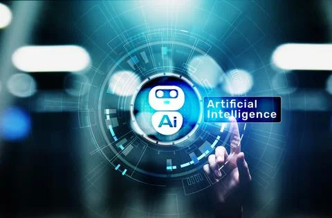 AI, Machine learning, Big data analysis and automation technology in business Foto stock