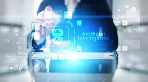 AI, Machine learning, Big data analysis and automation technology in business Stock Photos