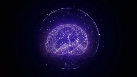 AI Machine Learning Brain Animation, Background, Loop 库存影片 302283221