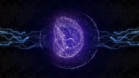 AI Machine Learning Brain Animation, Background, Loop 库存影片 302447238