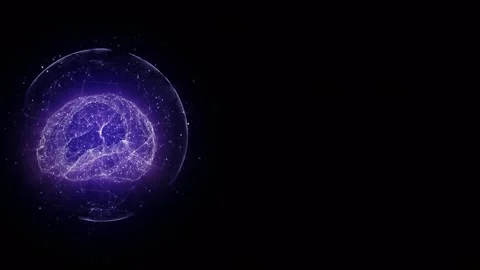 AI Machine Learning Brain Animation, Background, Loop 库存影片 303493660