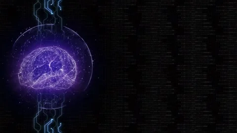 AI Machine Learning Brain Animation, Background, Loop 库存影片 303494205