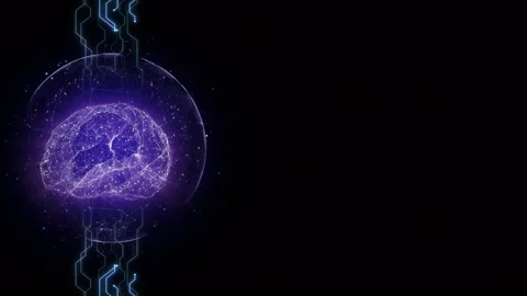 AI Machine Learning Brain Animation, Background, Loop Stockbeeldmateriaal 308927896