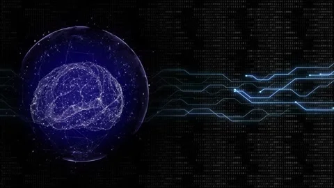 AI Machine Learning Brain Animation, Background, Loop 库存影片 315594742