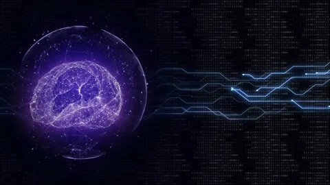 AI Machine Learning Brain Animation, Background, Loop 库存影片 315596391