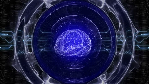 AI Machine Learning Brain Animation, Background, Loop 库存影片 315689888