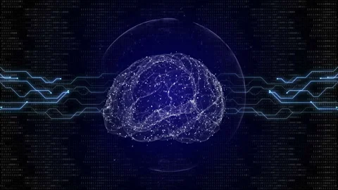 AI Machine Learning Brain Animation, Background, Loop 库存影片 315691584