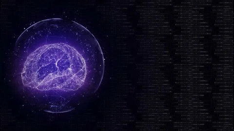 AI Machine Learning Brain Animation, Background, Loop 库存影片 316308774