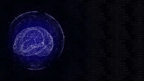 AI Machine Learning Brain Animation, Background, Loop 库存影片 317276941