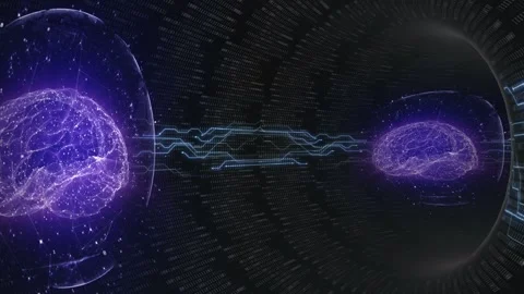 AI Machine Learning Brain Animation, Background, Loop 库存影片 324569874