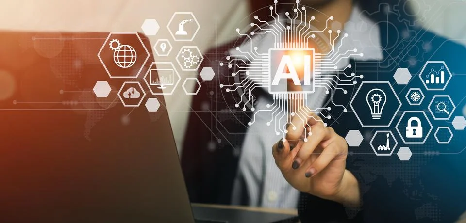 Ai machine learning. Digital transformation business technology, IoT, inter.. Stock Photos