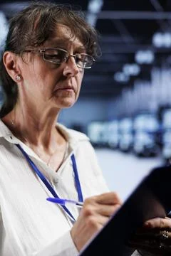 AI machine learning server cabinets Foto stock