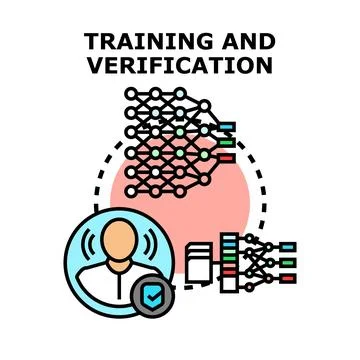 Ai machine learning training process verification concept Stock Illustration