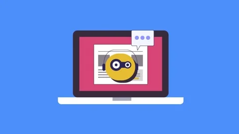 AI marketing, Chat bot customer service video animation. Stock Footage 308073550