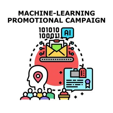 Ai marketing strategy creating personalized advertising campaign Stock Illustration