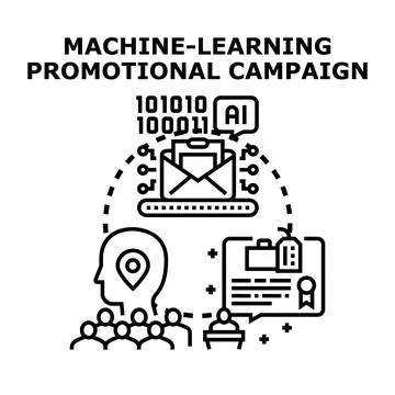 Ai marketing strategy creating personalized advertising campaign Illustrazione stock