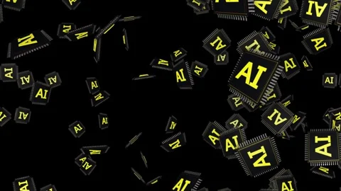 AI Microchip Technology Tunnel Animation Background, Loop 库存影片 299344034
