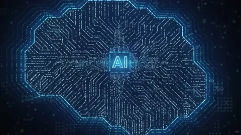 AI microprocessor transfer digital data through brain circuit computer Stock Footage 169876007