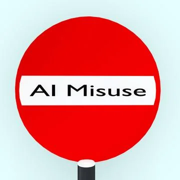 AI Misuse concept 스톡 일러스트