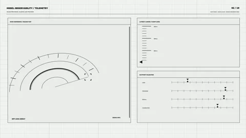 AI Model Analytics Telemetry Screen Seamless Loop Stock Footage 342188642