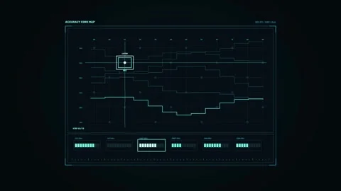 AI Model Comparison Data HUD Seamless Loop Stock Footage 342128330