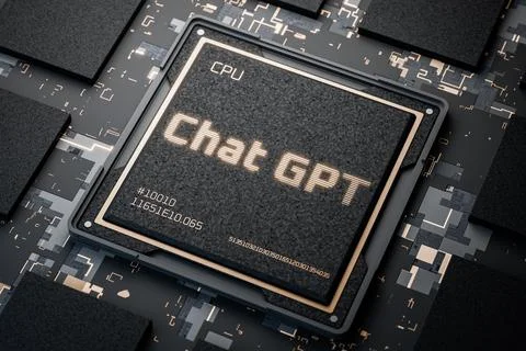 AI model concept Chat gpt. New model of chat with artificial intelligence. Stock Illustration