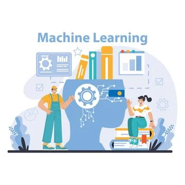 Ai model concept. Flat vector illustration. Stock Illustration