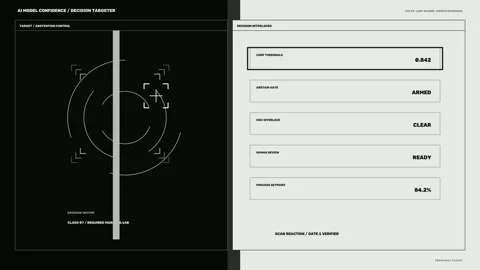 AI Model Confidence Diagnostic HUD Video stock 342177472