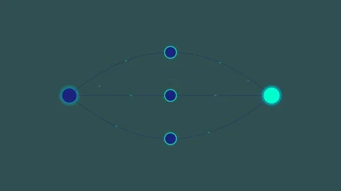 AI Model Data Lineage Provenance Tree with Deep Indigo and Mint Green Valid.. Stockbeeldmateriaal 346984462