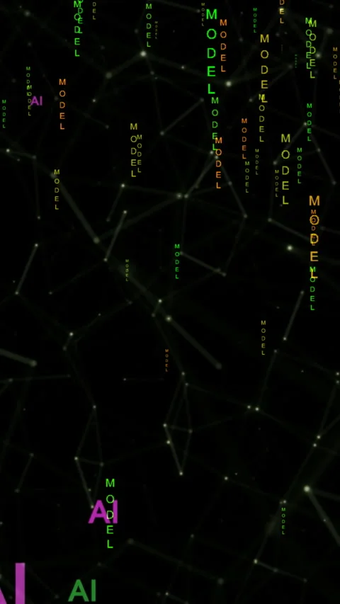 AI model data science code on the web vertical video Stock Footage 313407231
