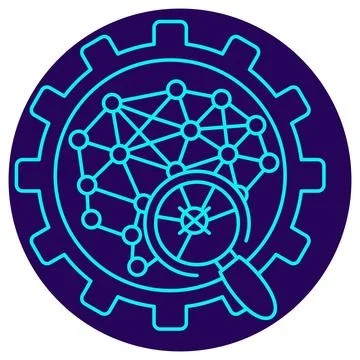 AI Model Diagnostics icon. Vector thin line illustration Illustrazione stock