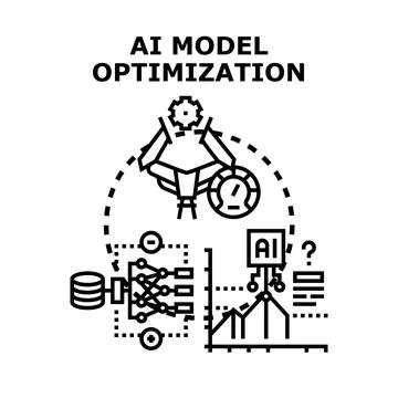 Ai model optimization vector concept illustration process Stock Illustration