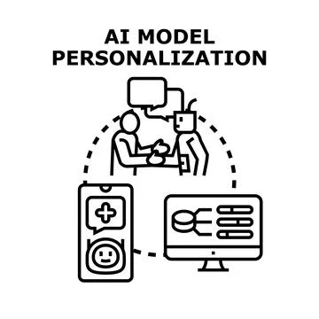 Ai model personalization shaping user experience concept Stock Illustration