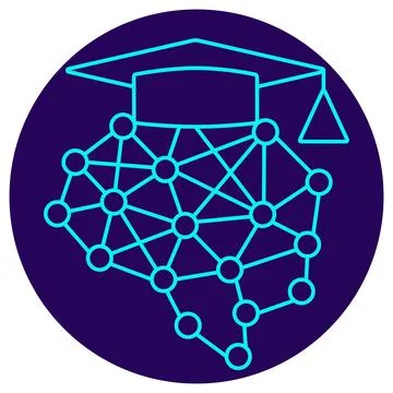 AI Model Training icon. Vector thin line illustration Stockillustratie