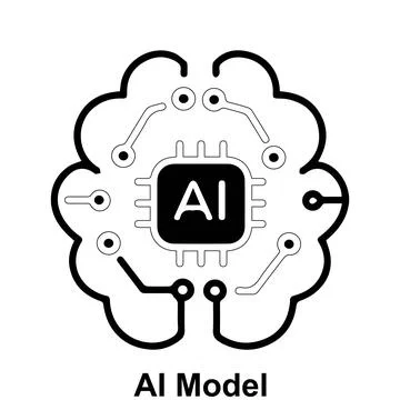 Ai model vector icon design. Illustrazione stock