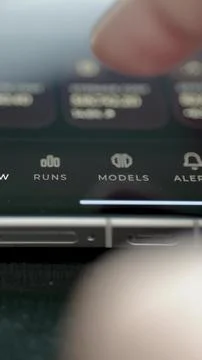 AI Models Navigation on Vertical Analytics App Stock Photos