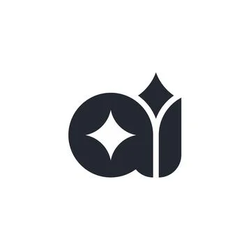 AI Monogram Logo Design Ilustração Stock