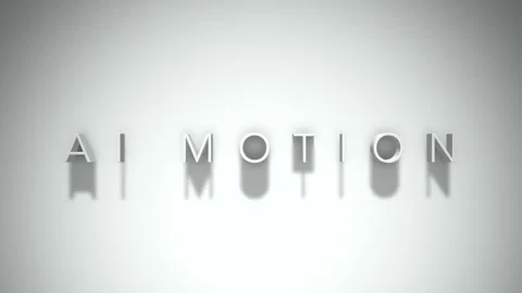 AI Motion 3D title animation with shadows on a white background Stock Footage 296696709