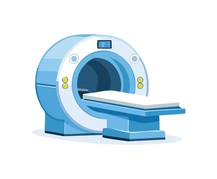 A AI MRI Machine simple illustration Stock Illustration
