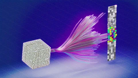 AI Mystery Box Model Connecting to Computing Unit. Abstract Breakthrough Stock Footage 259128551