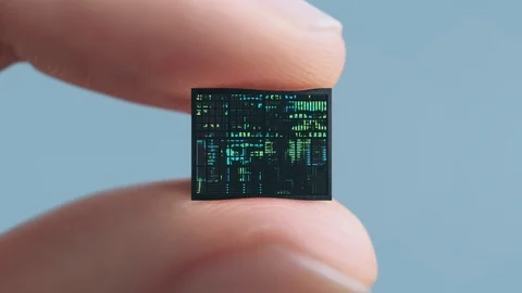 AI Nanotechnology Microchip Processor 4K Stock Footage 120495925