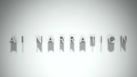 Ai narration 3D title animation white text on a white background Stock Footage 299702083