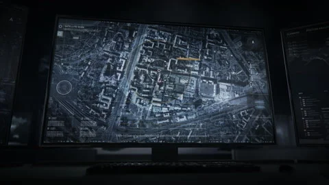 Ai Navigation System Assists Agents During Pursuit Of Suspect Through Streets Stock Footage 211793229