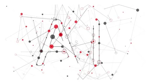 AI Network Animation with Connected Nodes and Data Lines. Stock Footage 341595811