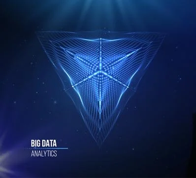 AI network with blue digital mesh Stock Illustration