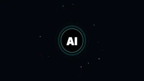 AI Network Hub with Plexus Nodes and Neon Orbits Stock Footage 341342742