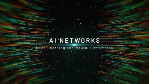 AI Networks Deep Learning Neural Connection Motion Background Stock Footage 344779953